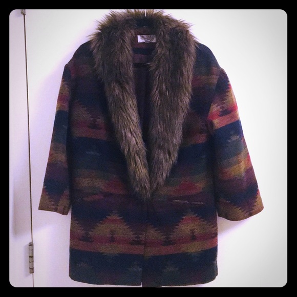 Tribal print coat